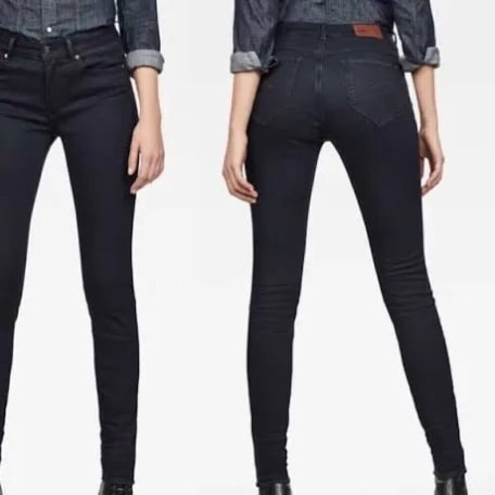 G-STAR RAW Shape High Super Skinny Shape Jeans Dark Denim Women’s Size 28x30